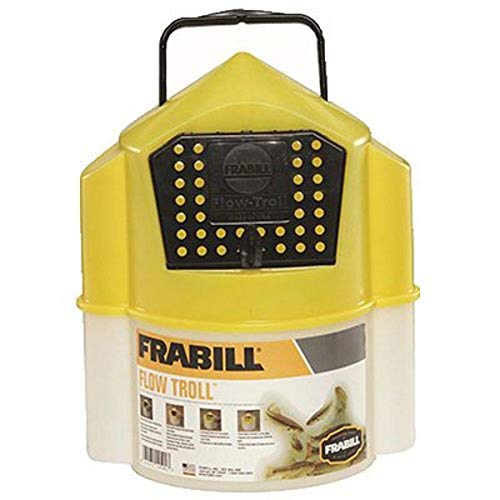 Frabill Flow Troll Bait Container, 6-Quart, Yellow/White