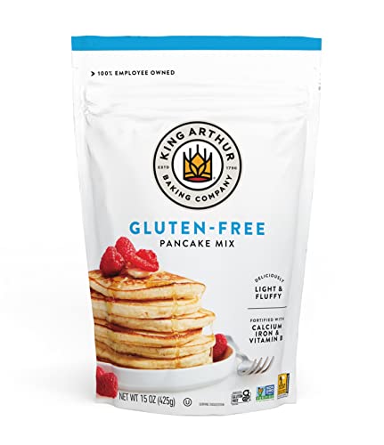 King Arthur Gluten-Free Pancake Mix, Non-GMO Project Verified, Kosher, 15 Ounces, Packaging May Vary