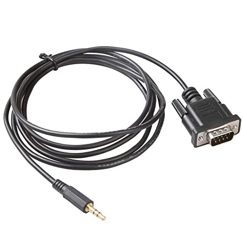 LIANSHU DB9 Male to DC3.5mm Male Serial RS232 Cable 6feet DB9 Male to 3.5mm Serial Cable L= 6FT Black