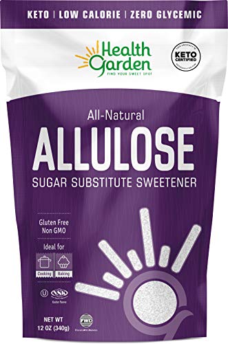 Health Garden Allulose Sweetener - Gluten and Sugar Free - Zero Net Carb - Non GMO - Kosher - Keto Friendly (12 OZ)