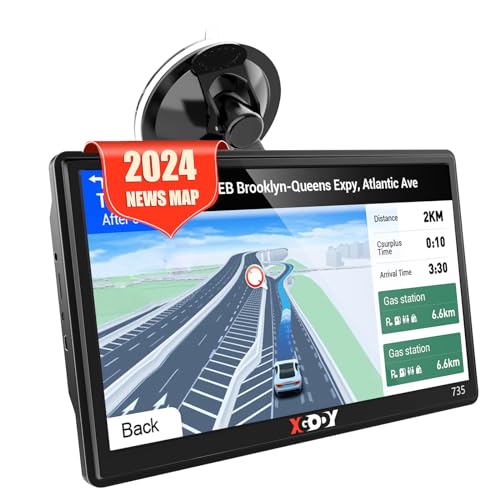 XGODY GPS Navigator for Car 2024 Truck Drivers 7 inch Navigation Systems for Car with Voice Guidance and Speed Camera Warning 2D&3D map Americas Maps Free Lifetime Map Update