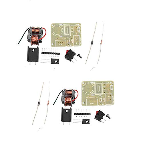 Comidox 15KV Boost High Voltage Generator High Frequency Transformer Inverter Arc Igniter Coil Module Disassembled Parts for DIY Use 2Sets(Include PCB Board)