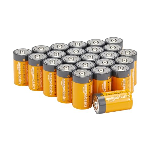 Amazon Basics 24-Pack D Cell Alkaline All-Purpose Batteries, 1.5 Volt, 5-Year Shelf Life