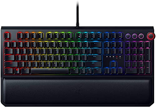 Razer BlackWidow Elite Mechanical Gaming Keyboard: Orange Mechanical Switches - Tactile & Silent - Chroma RGB Lighting - Magnetic Wrist Rest - Dedicated Media Keys & Dial - USB Passthrough