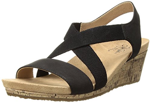 LifeStride Women's Mexico Sandal, black, 7.5 M US