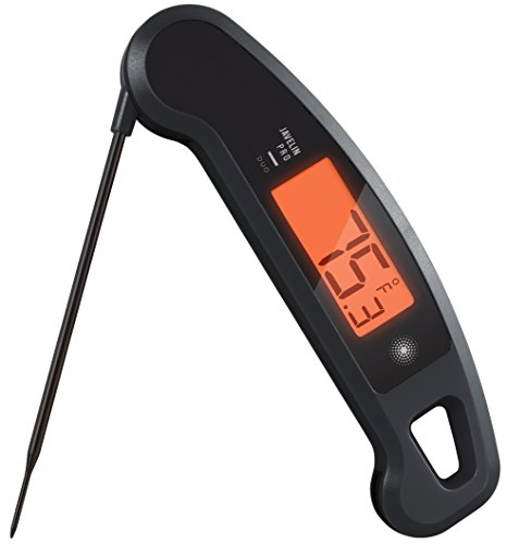 Lavatools PX1D Javelin PRO Duo Ultra Fast Professional Digital Instant Read Meat Thermometer for Grill and Cooking, 4.5' Probe, Auto-Rotating Backlit Display, Splash Resistant – Ink