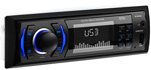 BOSS Audio Systems 612UA Multimedia Car Stereo - Single Din, No CD DVD Player, MP3, USB Port, AUX Input, AM/FM Radio Receiver