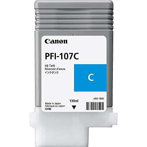 Canon PFI-107C Ink Tank 130 ml (Cyan) in Retail Packaging (CNM6706B001AA)