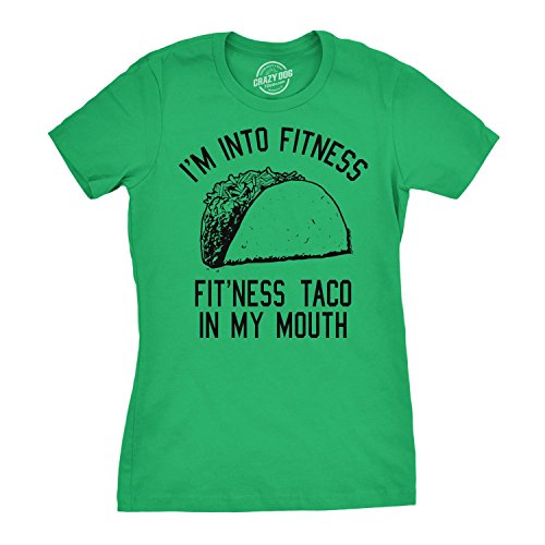 Womens Fitness Taco Funny Gym T Shirt Cool Humor Graphic Muscle Tee for Ladies Funny Womens T Shirts Cinco De Mayo T Shirt for Women Funny Fitness T Shirt Green XL