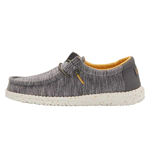 Hey Dude Boy's Wally Youth Stretch Taupe Size 3 | Boy’s Shoes | Boy's Lace Up Loafers | Comfortable & Light-Weight