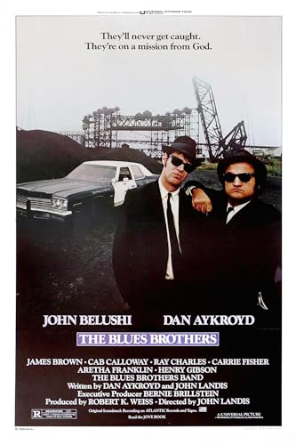 AllPosters Wall Poster THE BLUES BROTHERS, 1980 directed by JOHN LANDIS John Belushi and Dan Aykroyd (photo), 12x18