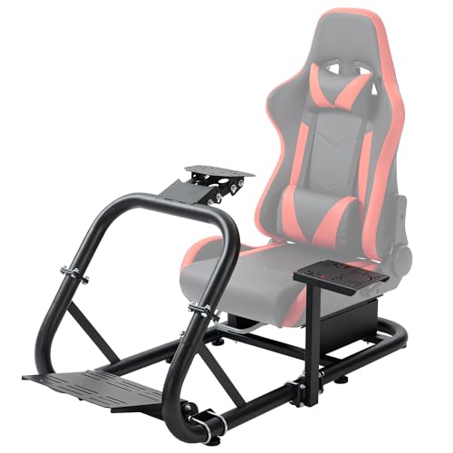 Marada Racing Simulator Cockpit Frame Super Stable and Professional Compatible with Logitech G27 G29 G920, Fanatec, Thrustmaster T80 T150, Wheel Pedal Seat Shifter Not Include