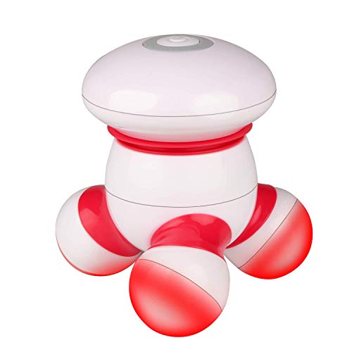 cotsoco Handheld Massager Mini Portable Vibrating Body Massager with LED Light for Hand Head Neck Back Legs Arms Pain Release, Battery Operated, Easy Hand Grip