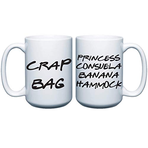 VictoryStore Large Mugs: Couples Coffee Mug Set 15 ounce, His and Hers Mugs (Princess Consuela Banana Hammock & Crap Bag)