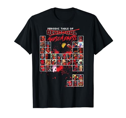 Marvel Deadpool Periodic Table Of Awesomeness T-Shirt