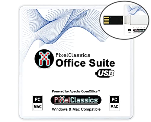 Office Suite 2024 Compatible with Microsoft Office 365 2021 2019 2023 2016 2013 Powered by Apache OpenOffice on USB with Lifetime License for Windows 11 10 8.1 8 7 Vista XP 32 64-Bit PC macOS Mac OS X