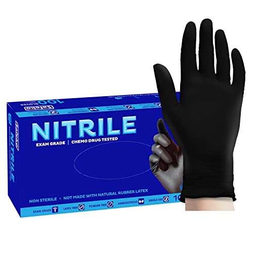 SAFEKO Black Nitrile - Disposable Powder & Latex Free Gloves Large (1000/Case)