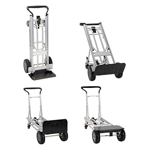 COSCO 4-in-1 Folding Series Hand Truck with Flat-Free Wheels