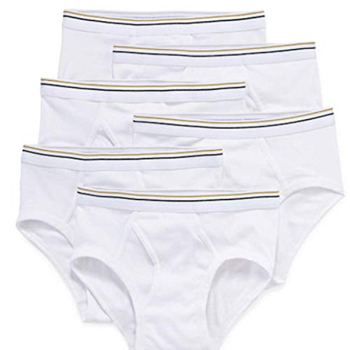 Stafford 6 Pack 100% Cotton Low-Rise Briefs White (X-Large)