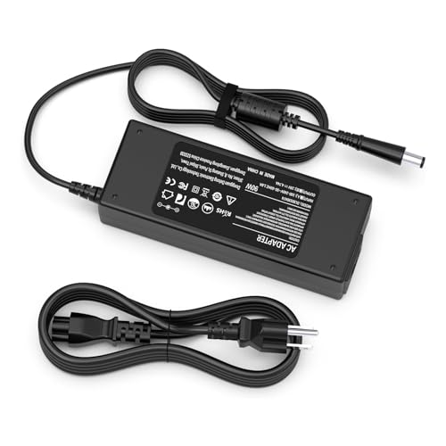 90W AC Power Adapter for HP All-in-One Desktop PC 18'' 19'' 20' 21' 22' 23' 24'; 18-5110 19-2304 20-B010 20-B013W 21-2024 22-3010 22-3020 23-B010 23-B012 24-G014 Power Supply Cord