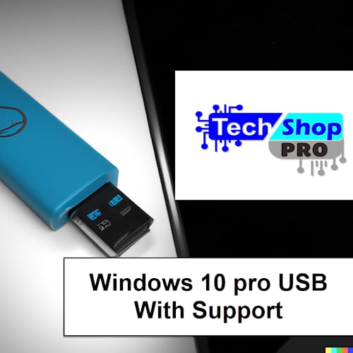 Tech-Shop-pro Compatible Windows 10 Home and profesional 32/64 Bit USB. Install To Factory Fresh, Recover, Repair and Restore Boot USB. Fix PC, Laptop and Desktop. Free Technical Support.