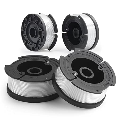 YDSL 4-Pack String Trimmer Replacement Spool for Black and Decker AF-100 Autofeed Weed Eater Spool 30 Feet/0.065 Inches