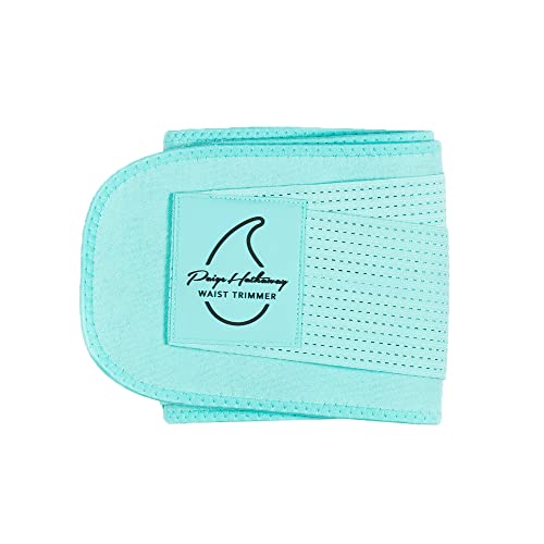 Sweet Sweat 'Pro-Series' Waist Trimmer (Paige Hathaway Edition) with Adjustable Velcro Straps (Blue, Medium-Large)