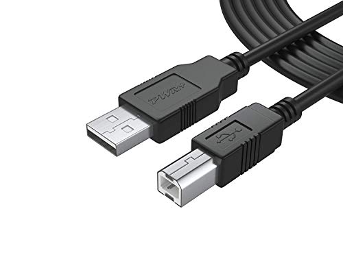 25Ft Extra Long USB-2.0 Cable Type-A to Type-B High Speed Cord for Audio Interface, Midi Keyboard, USB Microphone, Mixer, Speaker, Monitor, Instrument, Strobe Light System Mac PC Type A to Type B