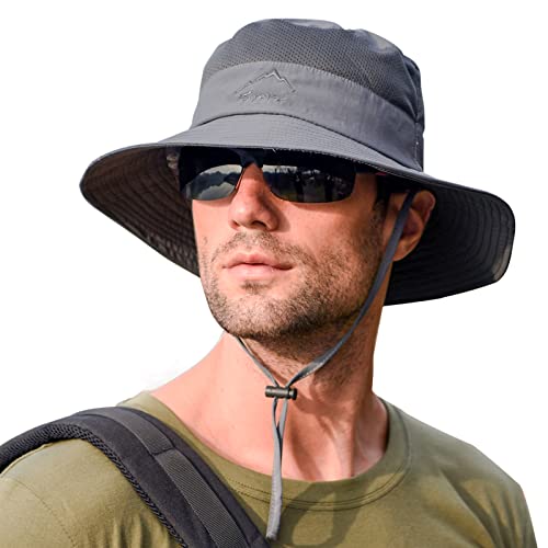 Sun Hats for Men Women Fishing Hat UPF 50+ Breathable Wide Brim Summer UV Protection Hat