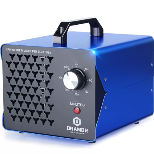 ONAMOR Ozone Generator 30,000mg/h - Ozone Machine for Home, Smoke, Car, and Pet Room. (Suitable for Area of 4,000 Square Feet) - Blue