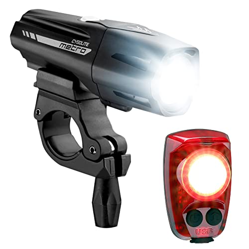 Cygolite Metro Plus 800 & Hotshot Pro 150 Bicycle Light Combo Set, Metro Plus 800 & Hotshot Pro 150 USB Rechargeable Bicycle Light Combo Set , black, red