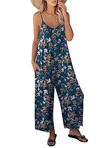 ANRABESS Women's Summer Casual Jumpsuits 2024 Trendy Rompers Sleeveless Spaghetti Strap Wide Leg Overalls Jumper Spring Outfits with Pockets A370-lanfugui-L