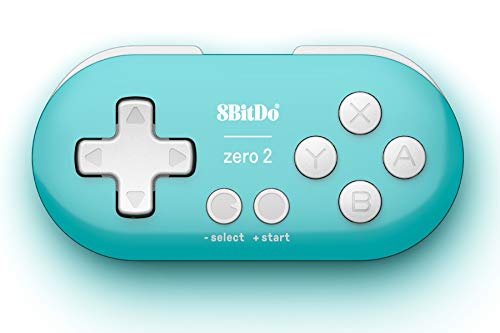Nargos 8Bitdo Zero 2 Bluetooth Key Chain Sized Mini Controller for Nintendo Switch, Windows, Android and macOS (Turquoise Edition)