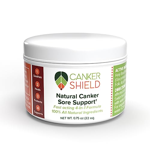 Canker Shield - Natural Rapid Healing Canker Sore Treatment and Mouth Ulcer Treatment - Works to Quickly Relieve Pain, Heal, and Prevent Canker Sores and Mouth Ulcers.