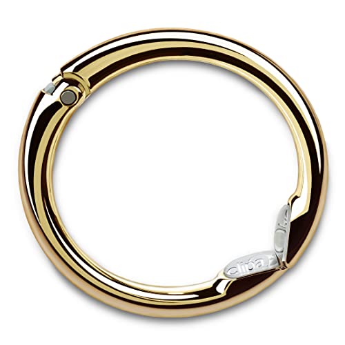 Clipa Bag Hanger - Polished Gold PVD - The Ring That Opens Into a Hook and Hangs in Just 1/2' of Space, Holds 33 lbs., 3 yr. Warranty