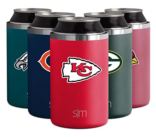 Simple Modern Officially Licensed NFL Kansas City Chiefs Gifts for Men, Women, Dads, Fathers Day | Insulated Ranger Can Cooler for Standard 12oz Cans - Beer, Seltzer, and Soda