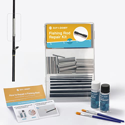 Fishing Rod Repair Kit Complete, Easy&Quick Approach to Repair Broken Fishing Pole with Epoxy Glue