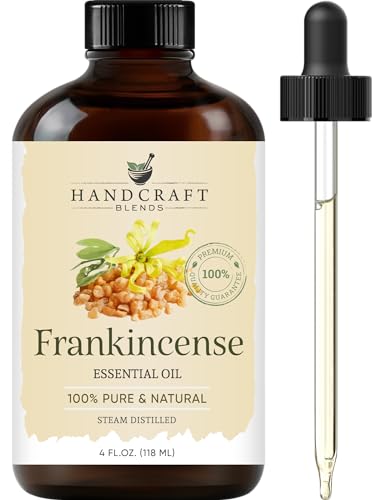 Handcraft Blends Frankincense Essential Oil - Huge 4 Fl Oz - 100% Pure and Natural - Premium Grade with Glass Dropper