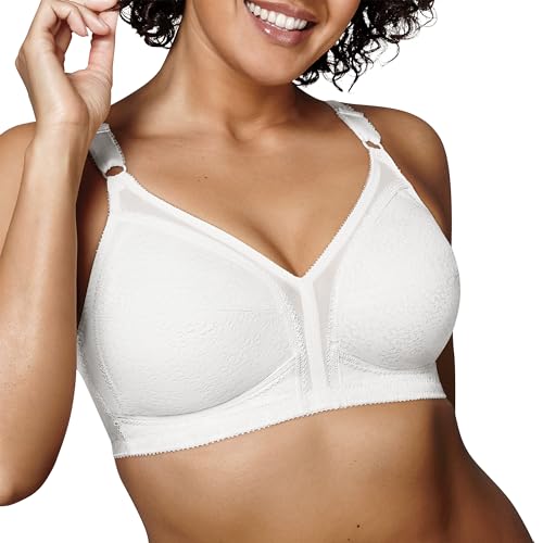 Playtex Women's 18 Hour Soft Cup Wirefree Bra, White, 44D