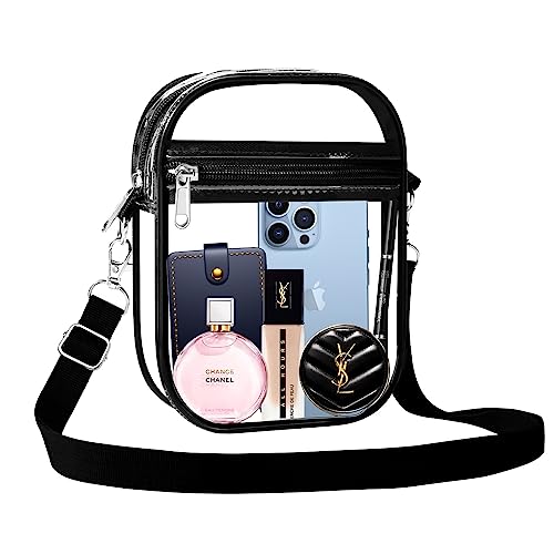 Armiwiin Clear Bag Stadium Approved, Clear Crossbody Purse Bag with Front Pocket for Concerts Sports Events Festivals