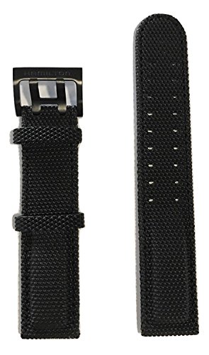 Hamilton Authentic Khaki Field 20mm Black Canvas Strap for H71626735 or H70695735