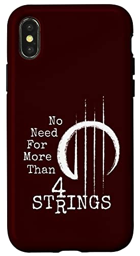 iPhone X/XS 4 Strings Ukulele Bass Violin Anti-Guitar Insult Diss Fun Case