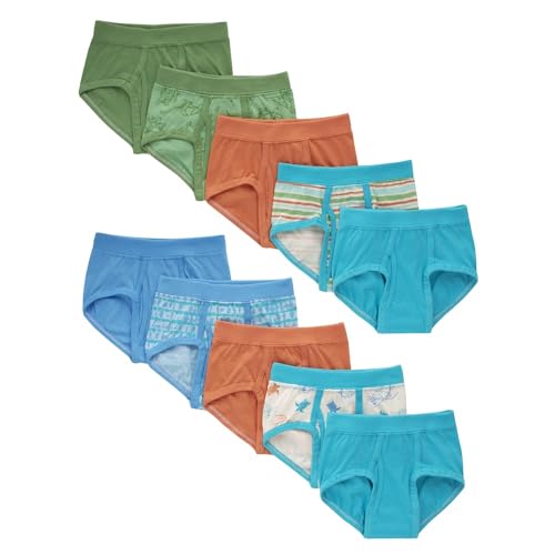 Hanes Toddler Boys' Underwear, Pure Comfort 100% Cotton Boxer Briefs & Briefs Available, 10-Pack, Assorted, 2-3T