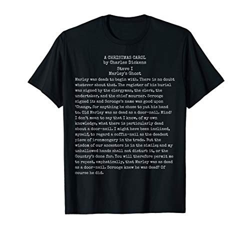 A Christmas Carol Charles Dickens Book Reader Gift T-Shirt