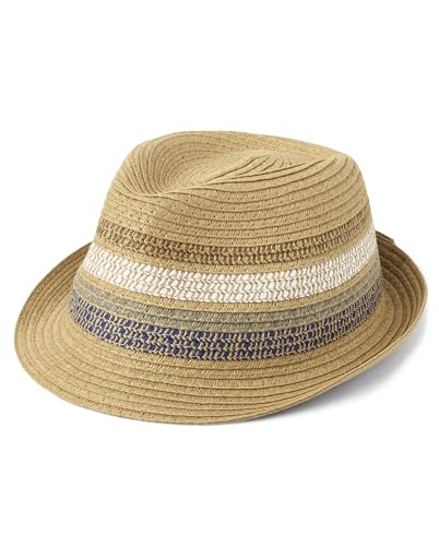 The Children's Place Baby Boys' and Toddler Natural Fedora Hat, Straw, 6-24 Months