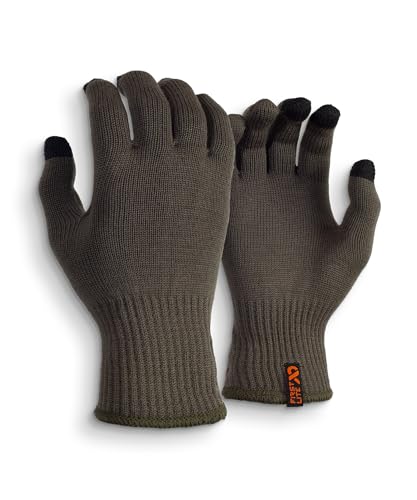 First Lite Talus Touch Full Finger Merino Wool Glove - Lightweight Hunting Gloves - Conifer - Medium