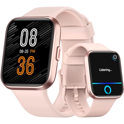 aeac Smart Watch for Women Men, Alexa Built-in, Bluetooth Call/Text, 1.8' Fitness Watch with Heart Rate/SpO2/Sleep Monitor, Pedometer, 100 Sports, IP68 Waterproof SmartWatches for iOS Android