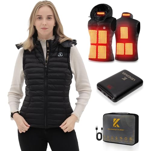 LENORAR Heated Vest for Women: With Battery Pack Included Winter Warm Heating Outwear Vests Jacket- Gifts for Women