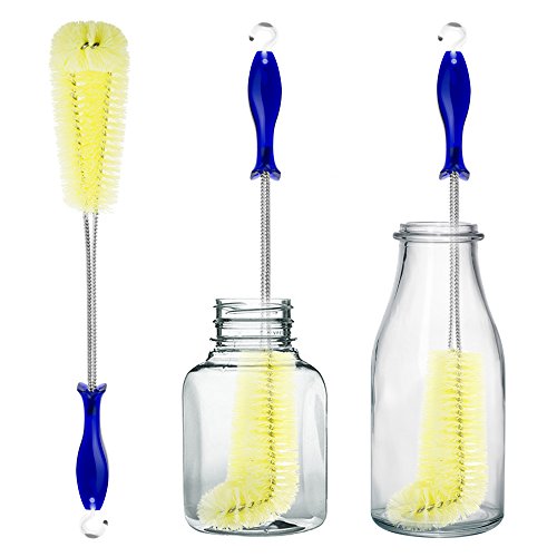 Long Bottle Brush Cleaner -16' Bottle Cleaning Brush Flexional Water Bottle Cleaner Washer Tool for Water Bottles,Cup,Tumblers or Wine Stemware
