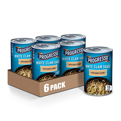 Progresso White Clam Sauce With Garlic & Herb, 15 oz. (Pack of 6)